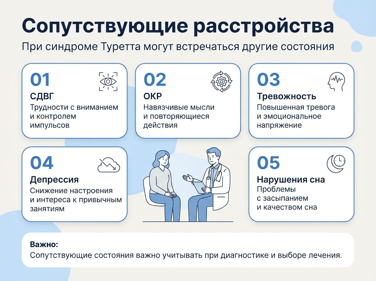 Лечение синдрома Туретта в Шепси инфографика